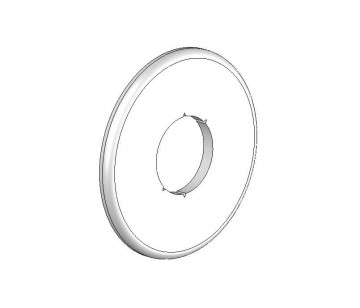 kunststof afdekplaatje voor bandgeleider 22 mm