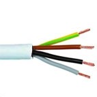 Motorsnoer 4-aderig wit per meter