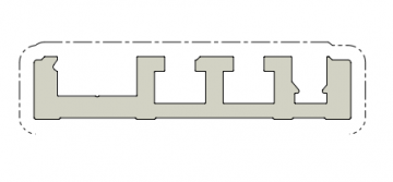 Muurstrip zonwering achterzijde