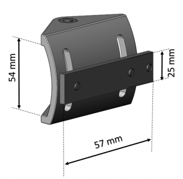 Topstuk knikarm 2buis